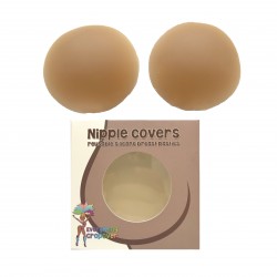 Skin tone reusable nipple covers