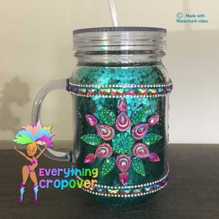 Bling cup - Green and Pink
