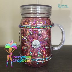 Bling cup - Peach and Silver