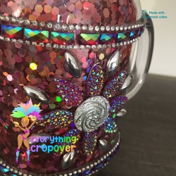 Bling cup - Peach and Silver