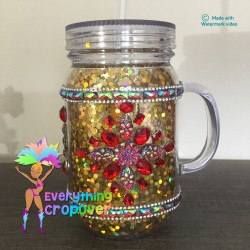 Bling cup - Gold and Red