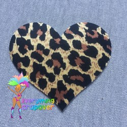 Leopard print heart nipple...