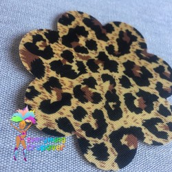 Leopard print petal nipple covers