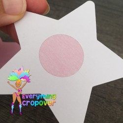 Soft pink star nipple covers