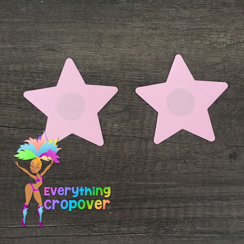 Soft pink star nipple covers